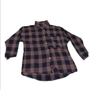 Blue and red flannel. Barely worn!